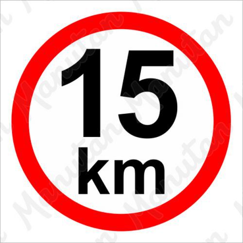 Tablice z nakazami – Ograniczenie prędkości 15 km/h
