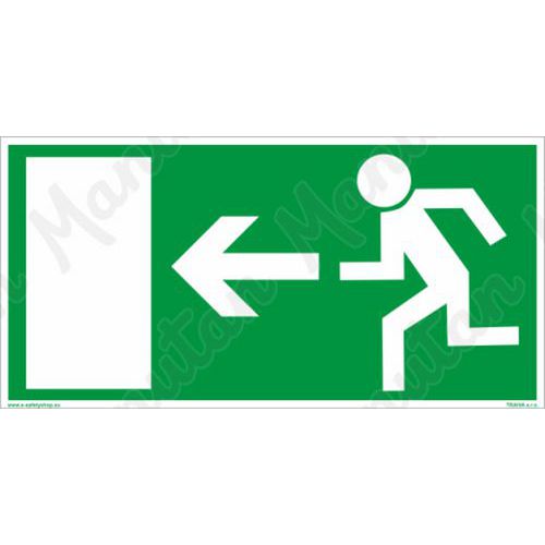 Fotoluminescencyjne tablice ewakuacyjne - Wyjście ewakuacyjne na lewo