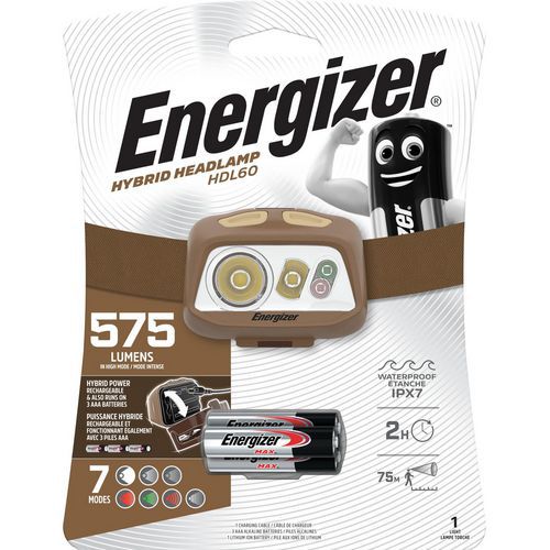 Energizer HDL60 latarka czołowa LED z akumulatorem, 575 lm