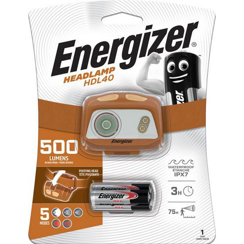 Energizer HDL40 latarka czołowa LED z akumulatorem, 500 lm