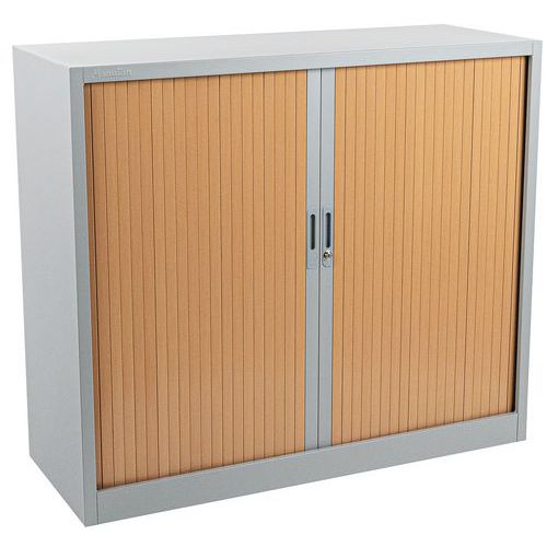 Metalowe szafy aktowe z roletą Manutan Expert, 2 półki, 105 x 120 x 45,7 cm
