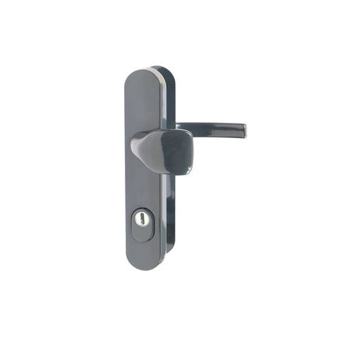 Okucia zabezpieczające aluminiowe R101, klamka/klamka z wkładką, ZA.92, TB3