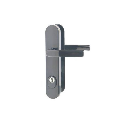 Okucia zabezpieczające aluminiowe R111, klamka/klamka z osłoną wkładu, ZA.92, TB3