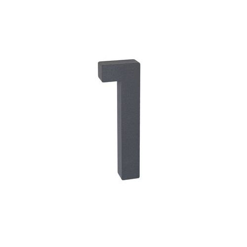 Numery aluminiowe w projekcie 3D o strukturalnej powierzchni, kolor antracytowy