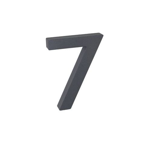 Numery aluminiowe w projekcie 3D o strukturalnej powierzchni, kolor antracytowy