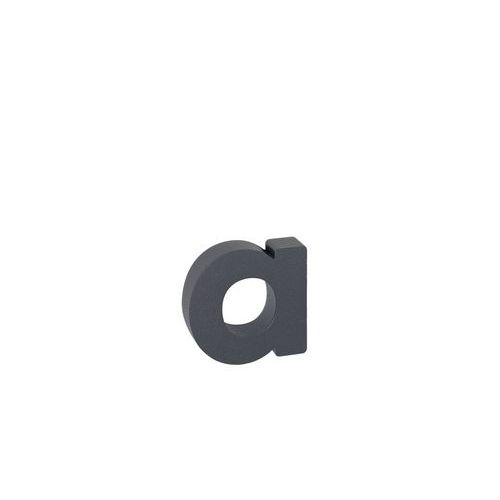 Numery aluminiowe w projekcie 3D o strukturalnej powierzchni, kolor antracytowy