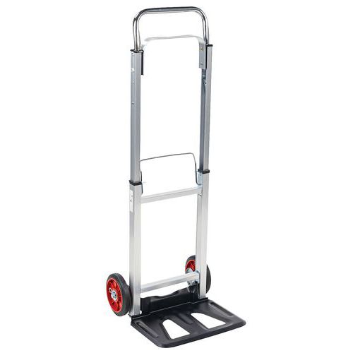 Składany aluminiowy wózek transportowy RU3 z pełnymi kołami, do 90 kg