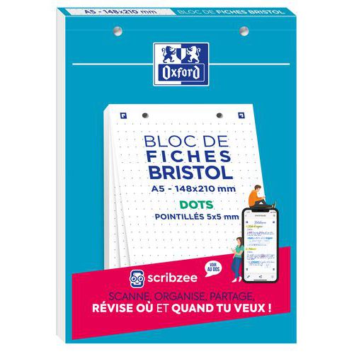 Karty indeksowe Oxford Bristol A5, w kropki
