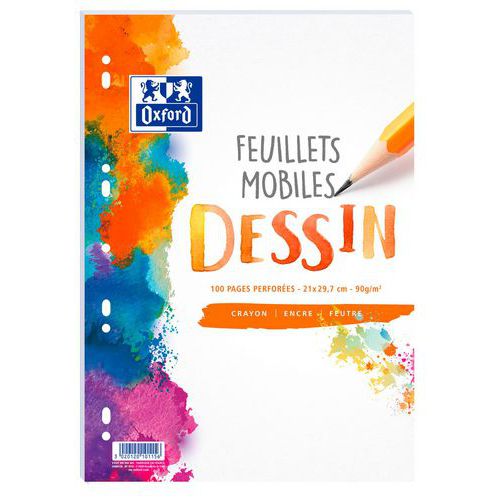 Arkusze szkicowe Oxford Dessin A4, 90 g/m², 100 arkuszy