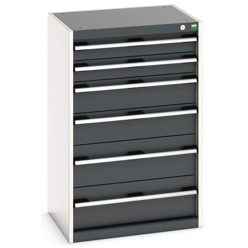 Warsztatowe szafki z szufladami Bott Cubio, 100 x 65 x 52,5-75 cm, 6 szuflad