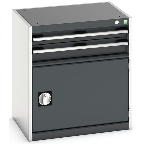Warsztatowe szafki z szufladami Bott Cubio, 70 x 65 x 52,5-75 cm, 2 szuflady, 1 szafka