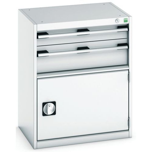 Warsztatowe szafki z szufladami Bott Cubio, 80 x 65 x 52,5-75 cm, 2 szuflady, 1 szafka