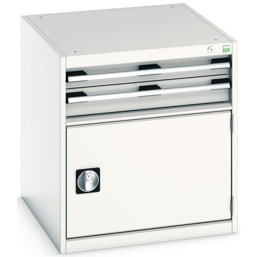 Warsztatowe szafki z szufladami Bott Cubio, 70 x 65 x 52,5-75 cm, 2 szuflady, 1 szafka