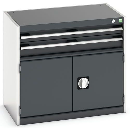 Warsztatowe szafki z szufladami Bott Cubio, 70 x 80 x 52,5-75 cm, 2 szuflady, 1 szafka