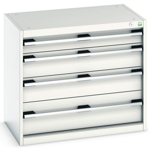 Szafki warsztatowe z szufladami Bott Cubio, 70 x 80 x 52,5-75 cm, 4 szuflady