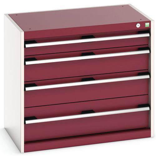 Szafki warsztatowe z szufladami Bott Cubio, 70 x 80 x 52,5-75 cm, 4 szuflady