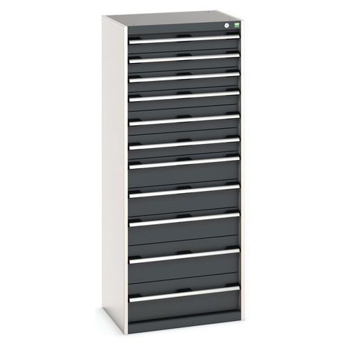 Szuflady warsztatowe Bott Cubio, 160 x 65 x 52,5-75 cm, 11 szuflad