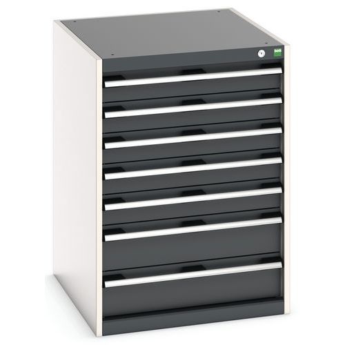 Szafki warsztatowe z szufladami Bott Cubio, 90 x 65 x 52,5-75 cm, 7 szuflad