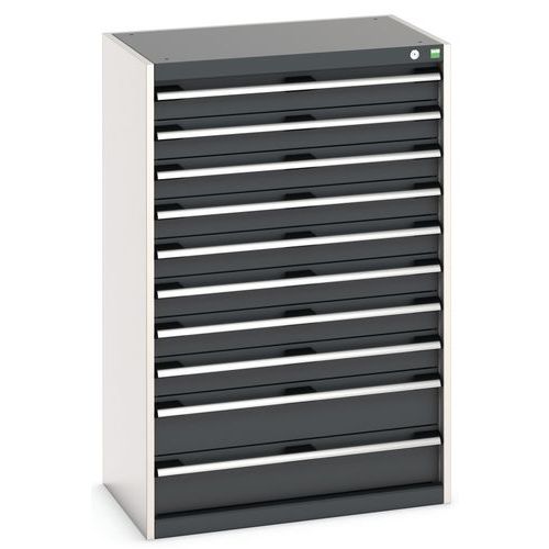 Warsztatowe szafki z szufladami Bott Cubio, 120 x 80 x 52,5-75 cm, 10 szuflad
