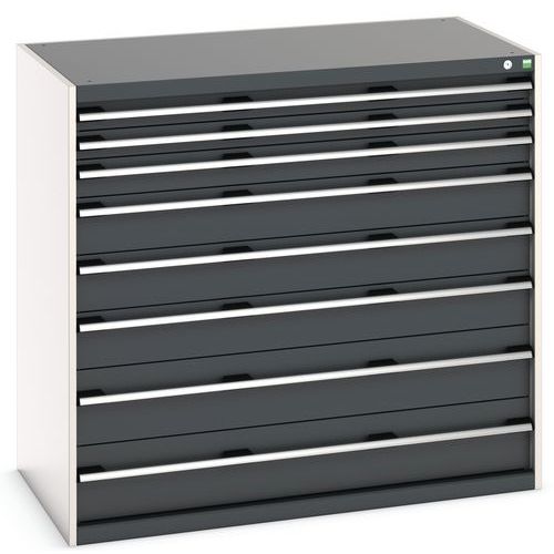 Szuflady warsztatowe Bott Cubio, 120 x 130 x 65-75 cm, 8 szuflad