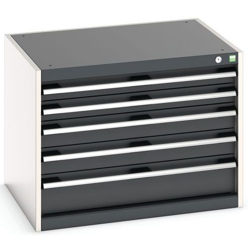 Szafki warsztatowe z szufladami Bott Cubio, 60 x 80 x 52,5-75 cm, 5 szuflad