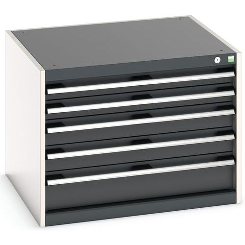 Szafki warsztatowe z szufladami Bott Cubio, 60 x 80 x 52,5-75 cm, 5 szuflad