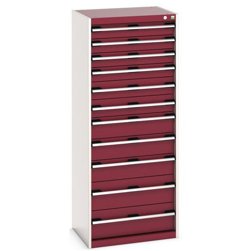 Szuflady warsztatowe Bott Cubio, 160 x 65 x 52,5-75 cm, 11 szuflad