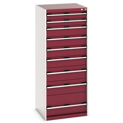 Warsztatowe szafki z szufladami Bott Cubio, 160 x 65 x 52,5-75 cm, 9 szuflad