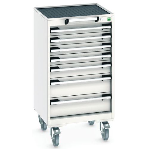 Komoda mobilna Bott Cubio, 99 x 52,5 x 52,5 cm, 7 szuflad, multipleks/linoleum/mat