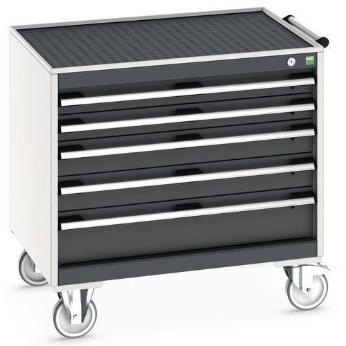 Komoda mobilna Bott Cubio, 79 x 80 x 65 cm, 5 szuflad, multipleks/linoleum/mat