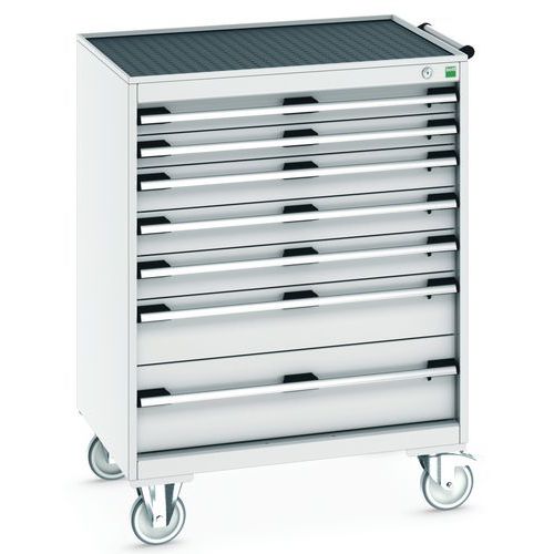 Komoda mobilna Bott Cubio, 109 x 80 x 65 cm, 7 szuflad, multipleks/linoleum/mata