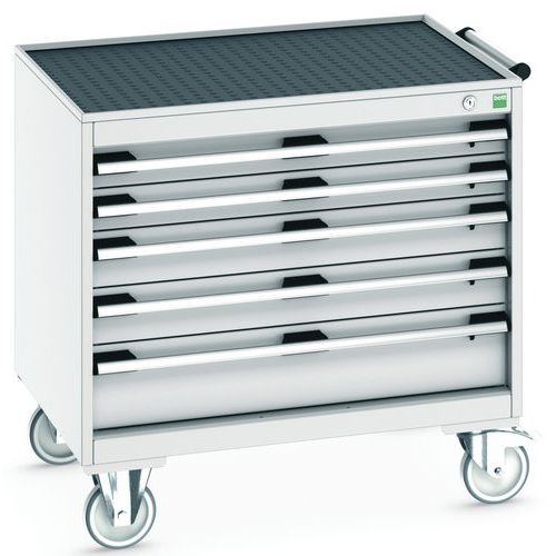 Komoda mobilna Bott Cubio, 79 x 80 x 65 cm, 5 szuflad, multipleks/linoleum/mat