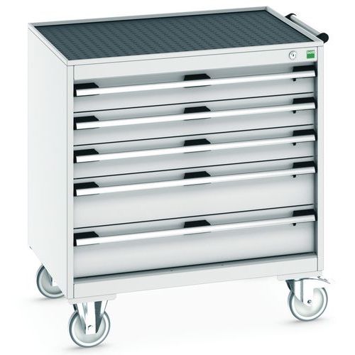 Komoda mobilna Bott Cubio, 89 x 80 x 65 cm, 5 szuflad, multipleks/linoleum/mat