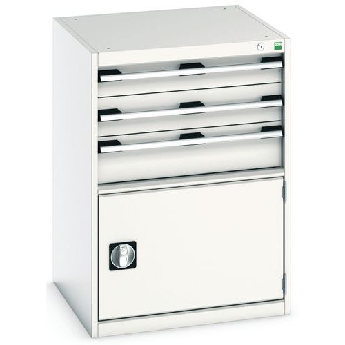 Warsztatowe szafki z szufladami Bott Cubio, 90 x 65 x 52,5-75 cm, 3 szuflady, 1 szafka