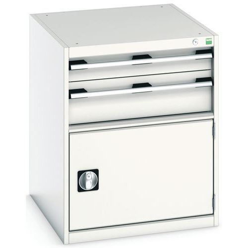 Warsztatowe szafki z szufladami Bott Cubio, 80 x 65 x 52,5-75 cm, 2 szuflady, 1 szafka
