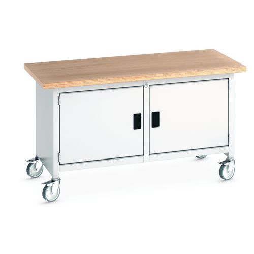 Mobilny stół warsztatowy Bott Cubio Storage, 84 x 150 x 75 cm, 2 szafki, multipleks/linoleum