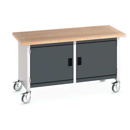 Mobilny stół warsztatowy Bott Cubio Storage, 84 x 150 x 75 cm, 2 szafki, multipleks/linoleum