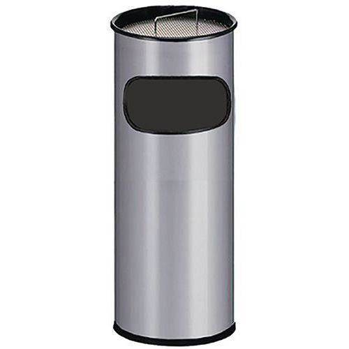 Metalowe kosze zewnętrzne na śmieci Manutan Expert Stream z popielniczką, pojemność 50 l Metalowe kosze zewnętrzne na śmieci Manutan Expert Stream z popielniczką, pojemność 50 l