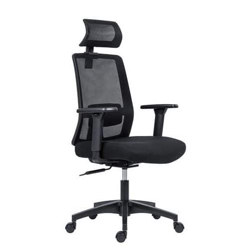 Krzesło biurowe Delfo, czarne