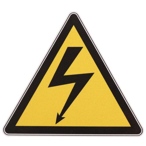 Znaki ostrzegawcze - Napięcie elektryczne - naklejka - Manutan Expert Znaki ostrzegawcze - Napięcie elektryczne - naklejka - Manutan Expert