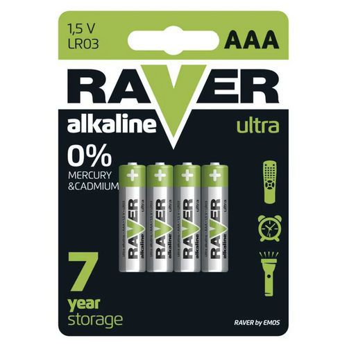 Baterie alkaliczne RAVER AAA (LR03)