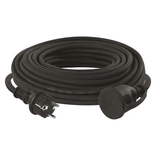 Przedłużacze zewnętrzne, 1 gniazdko, guma – neopren, 1,5 mm2