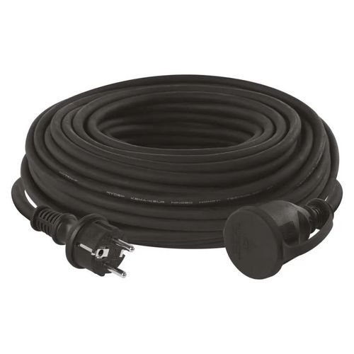 Przedłużacze zewnętrzne, 1 gniazdko, guma – neopren, 1,5 mm2