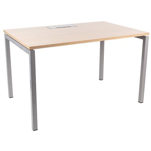 Biurka Misao U Manutan Expert, 74 x 120 - 180 x 80 cm, dąb