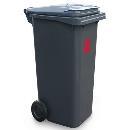 Plastikowe pojemniki zewnętrzne na odpady segregowane, pojemność 120 l