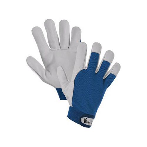 Rękawice CXS TECHNIK A, kombinowane, kolor niebiesko-biały