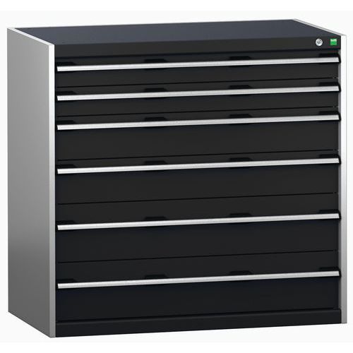 Szafki warsztatowe z szufladami Bott Cubio 200, 100 x 105 x 65-75 cm, 6 szuflad