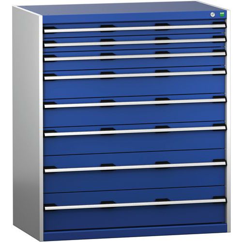Szafki warsztatowe z szufladami Bott Cubio 200, 120 x 105 x 65-75 cm, 8 szuflad