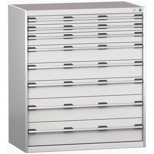 Szafki warsztatowe z szufladami Bott Cubio 200, 120 x 105 x 65-75 cm, 8 szuflad