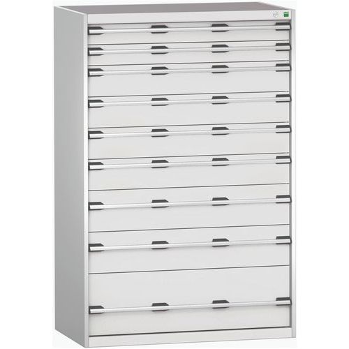 Szuflady warsztatowe Bott Cubio 200, 160 x 105 x 65-75 cm, 9 szuflad